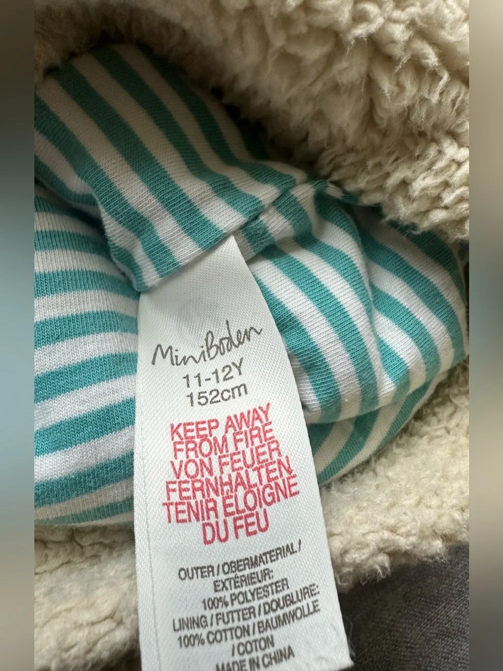 Girl’s Mini Boden Sherpa Hooded Vest